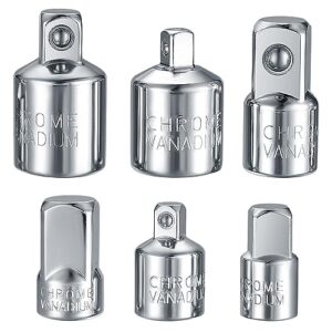 Adapter Satz für Werkzeuge, 6-teiliges Stecknussadapter Set aus Chrom-Vanadium-Stahl mit verschiedenen Größen für Reparaturen und Anpassungen an Ihre Werkzeuge.