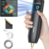 Akku-Punktschweißgerät AWithZ 1,5 Zoll LCD 99-Gang einstellbares Hand-Punktschweißgerät tragbarer Punktschweisser mit automatischem und manuellem Modus