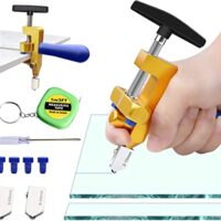 Professionelles Glasschneider Set mit Hartmetall-Schneidköpfen und Kontakten Füßen, geeignet für Glas, Spiegel und Fliesen