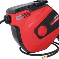 Automatischer Druckluftschlauch-Aufroller, Schwarz/Rot, Ø 10 mm x 15 m - Werkzeug für Heimwerker und Profis