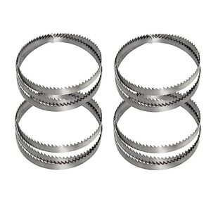 Bandsägeblatt 4er Set, Holzbandsägeblatt Sägeband 1400 x 6.35 x 0.35mm 6 ZpZ, geeignet für Scheppach Bandsäge HBS30, HBS20, HB800 usw.