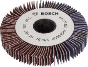 Bosch 10 mm Lamellenrolle mit grober Körnung 80, ideal für Holz und Metall, leichte Handhabung durch anpassende Lamellen