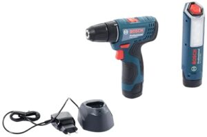 BOSCH GSR 120-LI + GLI - Hochwertiger Schraubenzieher mit Lithium-Ionen-Batterie und ergonomischem Entlade-System