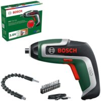 Bosch Kompakter Akku-Schrauber IXO, Flexi-Set für flexibles Schrauben 7. Generation 3,6 V 2,0 Ah mit flexibler Erweiterung und Micro-USB-Kabel