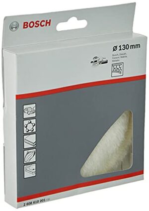 Bosch Lammwollhaube zum Aufpolieren von Altlack und nach dem Oberflächenschliff, Ø 130 mm, Zubehör für Exzenterschleifer
