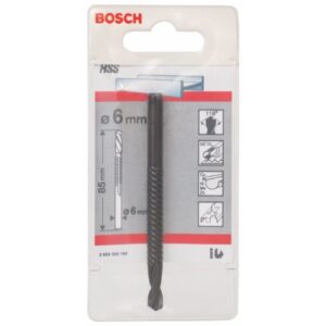 Bosch Pro Fräsbohrer HSS mit Feinhieb (Ø 6 mm) - hochwertiges Werkzeug für professionelles Bearbeiten von Buntmetallen, Stahl, Kunststoffen und Holz.