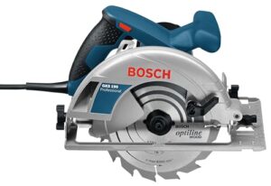 Bosch Professional Kreissäge GKS 190 mit HM-Kreissägeblatt, Absaugadapter und Parallelanschlag für leistungsstarkes Sägen mit Schnitttiefe bis zu 70mm