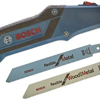 Bosch Sägehandgriff für zwei Sägeblätter, hochwertiges Werkzeug für kleinere Sägearbeiten in Holz und Metall, universell einsetzbar, Druckknopf zum schnellen Sägeblattwechsel