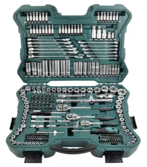 Brüder Mannesmann Steckschlüsselsatz, 1/4" Zoll, 3/8" Zoll und 1/2" Zoll, 215-teilig