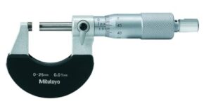 Bügelmessschraube von MITUTOYO, Werkszertifikat DIN 863/1, Messbereich 0-25 mm