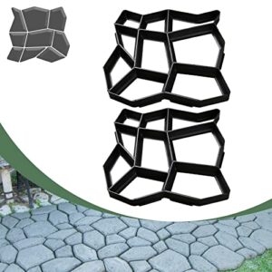 Cecaylie 2 Stück Pflasterform Gehweg Form Pflasterstein D.I.Y. für Gartenlandschaften, hochwertiger Polypropylen (PP), stabile Basis, wiederverwendbar und einfach zu bedienen