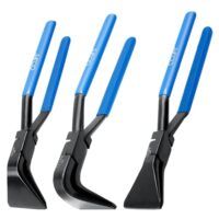 Drei Teile Abkantzangen Set, 0°, 45° und 90° Falzzange, Blechzange mit 60 mm Maulbreite für präzises Abfalzen von Blechkanten
