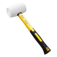 CCLIFE Gummihammer Weiß 910g, Zertifiziert durch TÜV und GS, Gummi hammer mit zwei Seiten, Durchmesser 65 mm, Schonhammer für Bodenleger und Fliesen
