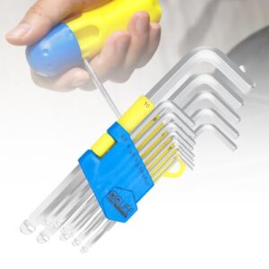 CCLIFE Innensechskantschlüssel Set HEX mit Griff, 13-teiliges Inbusschlüssel Set für Wartungs- und Montagearbeiten, Präzisionswerkzeug für Handwerker und DIY-Einsteiger