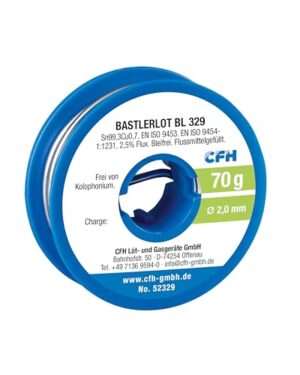 Hochwertiger Lötzinn mit Flussmittel bleifrei für Reparaturen und Lötprojekte im Handwerk, Made in Germany