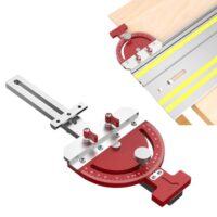 Tischsäge Gehrungslehre System für Tischsägen mit Einstellbarem Winkel -65° bis 65°, kompatibel mit Makita und Festool Schienen