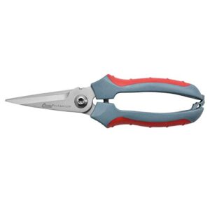Clauss Japanisch Blechschere mit Seitenschneider-Funktion und Titannitrid-beschichteten Klingen, 8 Zoll (20 cm), lang haltbar und hoch präzise