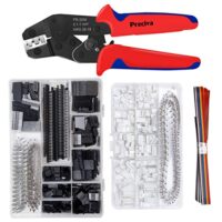 Crimpzange Set für Dupont Stecker, 1550 Stück 2,54 mm und Crimp Pins, mit JST-XH Crimpkontakten und Buchsengehäuse, für Kabelquerschnitte von 0,1-1 mm²