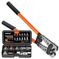 Professionelle Crimpzange für effiziente Ergebnisse. Crimpwerkzeugset für Elektriker, Werkstätten und mechanische Geräte. Robuste Zange mit 6-50mm² Durchmesser.