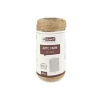 Jute-Schnur, Natur Braun, 50m lang, 1,2mm dick, für Verpackung, DIY Kunst-Handwerk, Floristik und Dekoration