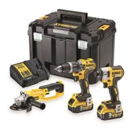 Dewalt Kit Set 3 Werkzeuge 18 V Bohrmaschine Compact Schlagschrauber und Winkelschleifer - Erstklassige Werkzeuge für jeden Anlass