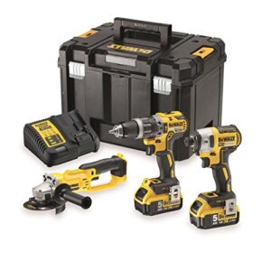 Dewalt Kit Set 3 Werkzeuge 18 V Bohrmaschine Compact Schlagschrauber und Winkelschleifer - Erstklassige Werkzeuge für jeden Anlass