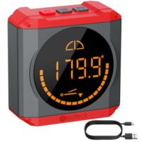 Neoteck Digitaler Winkelmesser mit LED Display, Rot - Genauigkeit ±0,1° bei 0° und 90°, wiederaufladbare Wasserwaage mit Magnetfuß und 4 Maßeinheiten für Holzarbeiten, Bau und DIY Projekte