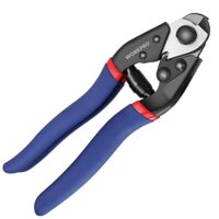 Drahtseilschneider WORKPRO 190mm, Drahtschneider Kabelschneider mit Chrom-Vanadium-Stahl, für Drahtseil Edelstahl Seil Fahrrad Bremshebel Kabel Reparatur