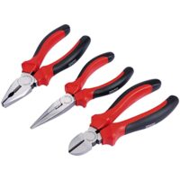 Draper Redline 68001 Zangen-Set mit Soft-Grip-Griffen, 3-teilig, hochwertiges Werkzeug für Heimwerker und Handwerker