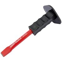 DRAPER Redline 68653, 19 x 250 mm Flachmeißel mit Handschutz für Heimwerken, hochwertiger Stahl, optimale Leistung bei Metall und Holzbearbeitung