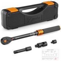 Drehmomentschlüssel 3/8 Zoll, 72 Zähne Wende Ratschenkopf Set für Fahrrad, Motorrad und Auto Zündkerzen Wechsel