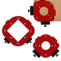 Eckradius-Frässchablonen, 4 in 1 Aluminium Frässchablonen für Oberfräse R10 R15 R20 R25 R30 R35 R40 R50, Holzbearbeitung, professionelle Eckradius-Frässchablonen