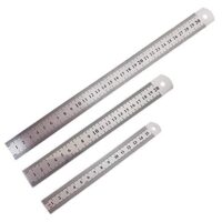 Edelstahl Lineal Set mit 3 Metalllinealen, Doppelseitenskala und präzisen Messungen für Engineering, Lehre, Zeichnungen, Büro und Schule.