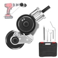 Elektrischer Bohrplattenschneider, Blechschere für Akkuschrauber, Blechknabber Aufsatz von Handbohrmaschine, Blech Metal Nibbler, Blechmodul zum Schneiden von Eisen, Weißblech, Stahl, Kupfer, Aluminium