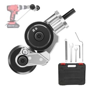 Elektrischer Bohrplattenschneider, Blechschere für Akkuschrauber, Blechknabber Aufsatz von Handbohrmaschine, Blech Metal Nibbler, Blechmodul zum Schneiden von Eisen, Weißblech, Stahl, Kupfer, Aluminium
