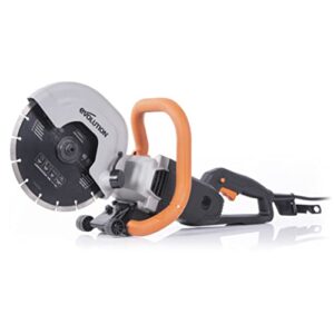 Evolution R230DCT Betonsäge, elektrische Steinsäge mit 2000W Leistung, 230 mm Scheibendurchmesser und Diamantblatt für schnellen und sauberen Schnitt von Mauerwerk, Gehwegplatten und Beton