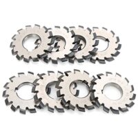 Evolventenzahnradfräser Set, 8 hochwertige Werkzeuge für Zahnfräsen, Hochgeschwindigkeitsstahlmaterial, hohe Härte und Langzeitfestigkeit
