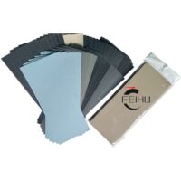 FEIHU Schleifpapier Set mit 51 Stücken in verschiedenen Körnungen von 120 bis 10.000, ideal für automatisiertes Schleifen bei Holz, Stein, Lack und Metall, wasserfest und trocken verwendbar.