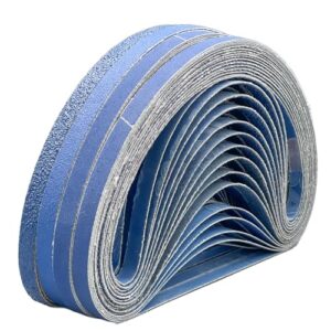 FEIHU Zirkoniumkorund Schleifbänder, 9 x 533 mm, 20 Stück Körnung 80 für Proxxon Powerfeile und Schleifpapier Set. Hochwertige Schleifbänder für schnelles und lang anhaltendes Schleifen.