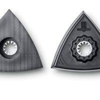 FEIN Schleifplatten Set mit Starlock-Aufnahme, ungelocht und Kunststoff-Trägerplatte für professionelles Schleifen von Metall und Holz