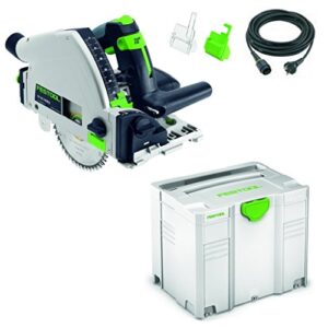 Festool TS 55 R Tauchsäge mit Elektrottonik, Blau/Weiß, hochwertige Tauchsäge für Profis im Baugewerbe und in der Werkstatt, leistungsstarker Motor, Präzision und Zuverlässigkeit