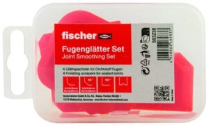 Vielseitiges Fugenglätter-Set zum professionellen Abdichten von Projekten mit verschiedenen Radien und 45° Winkel in praktischer Kunststoffbox