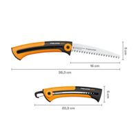 Fiskars Handsäge für frisches Holz, grobe Zahnung, Sägeblattlänge: 16 cm