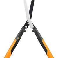 Fiskars PowerGear X Getriebe-Heckenschere, Antihaftbeschichtet, Hochwertige Stahl-Klingen, Länge: 63 cm, Schwarz/Orange, HSX92