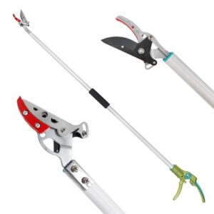 FLORA GUARD 1.3m Baumschere mit Feststellvorrichtung, schneidet Äste mit einem Durchmesser von bis zu 1/2 Zoll, leichter Früchtepflücker mit 180-Grad-drehbarem Griff