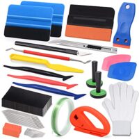 Auto Vinyl Werkzeug Kit, Autofolie Rakel Set für Tönungsfolie Wrap, Folien Werkzeug Set für Wrapping, 5M Messerloses Knife Tape, Schaber, Filzrakel, Teflonband, Rakel, Cuttermesser