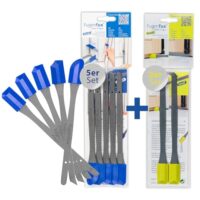 FUGENFUX Professional-Set: Kombination von klassischem 5er Set und Small Neu Set für präzises Verfugen an schwer zugänglichen Stellen. Herkunft: Made in Germany.
