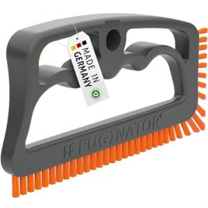 Handliche Fugenbürste zur Reinigung von Wand- und Bodenfliesen in Bad, WC, Küche - Grau/Orange