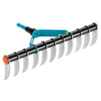 Manueller Vertikutierer für Rasen mit 35 cm Arbeitsbreite, zum Entfernen von Moos und Filz im Garten