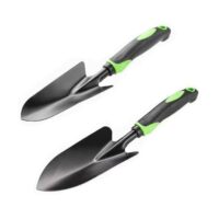Gartenschaufel zum Anpflanzen und Verpflanzen, klein Gartenschaufel Set mit Blumenkelle und Handschaufel für Garten, Kübel, Balkonkästen und Beete. Hohe Qualität und Dauerhaftigkeit aus beschichteten Stahl. Ergonomischer Griff für mehr Sicherheit.